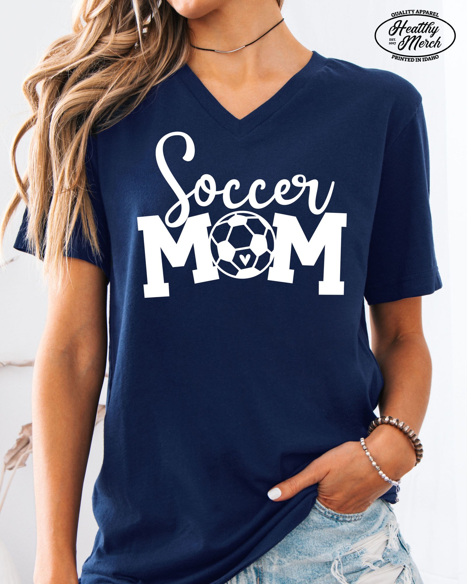 Soccer Mom Shirt V-Neck - Image 1