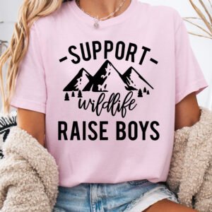 Support Wildlife Raise Boys Mom Shirt Comfort Colors Tee - Image 7