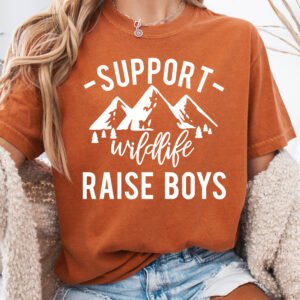 Support Wildlife Raise Boys Mom Shirt Comfort Colors Tee - Image 8