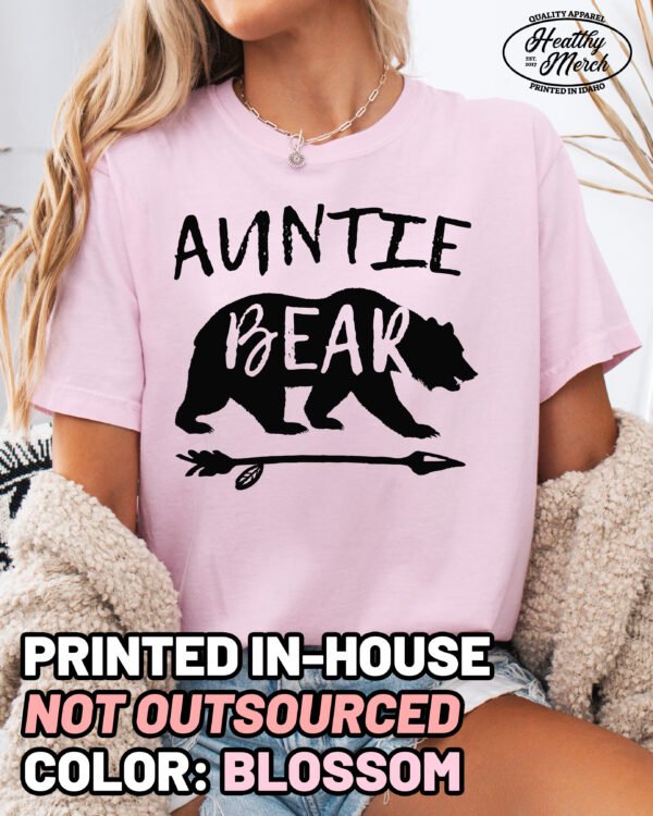 Auntie Bear Aunt Shirt Comfort Colors Aunt Tee