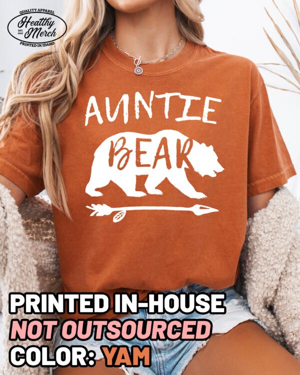 Auntie Bear Aunt Shirt Comfort Colors Aunt Tee