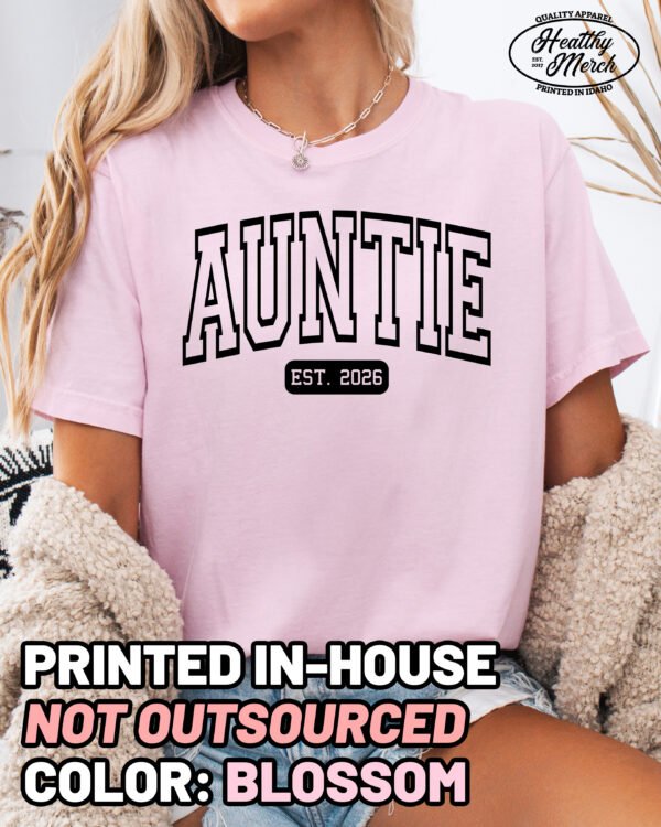 Custom Auntie Shirt Personalized New Aunt Tee