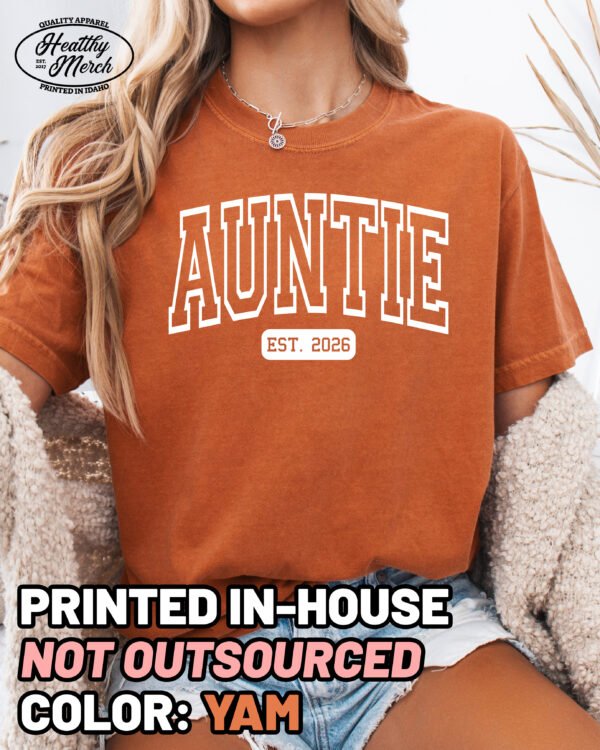 Custom Auntie Shirt Personalized New Aunt Tee