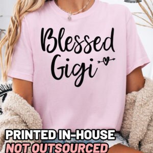 Blessed Gigi Shirt Comfort Colors Grandma Tee - Image 7