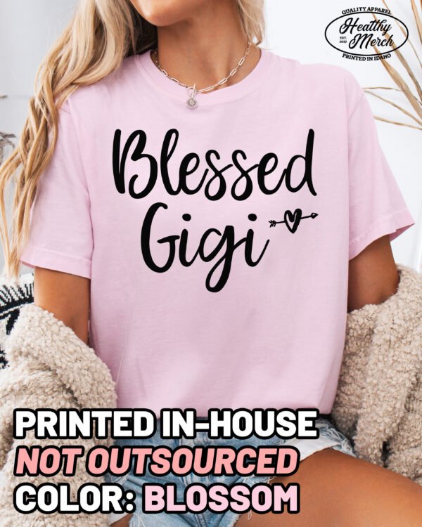 Blessed Gigi Shirt Comfort Colors Grandma Tee