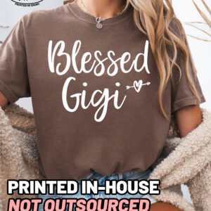 Blessed Gigi Shirt Comfort Colors Grandma Tee - Image 11
