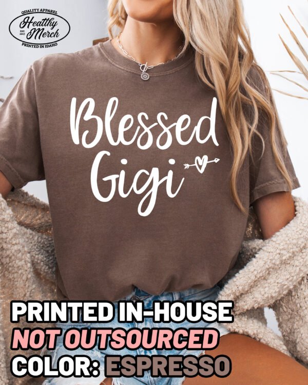Blessed Gigi Shirt Comfort Colors Grandma Tee