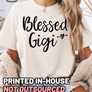 Blessed Gigi Shirt Comfort Colors Grandma Tee - Image 4
