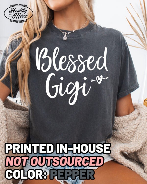 Blessed Gigi Shirt Comfort Colors Grandma Tee