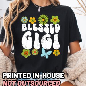 Blessed Gigi Boho Retro Shirt Comfort Colors Grandma Tee - Image 7