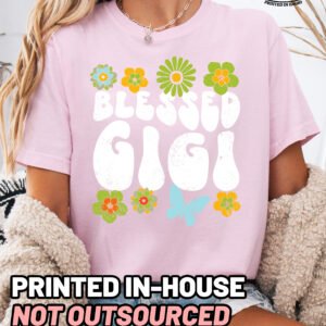 Blessed Gigi Boho Retro Shirt Comfort Colors Grandma Tee - Image 9