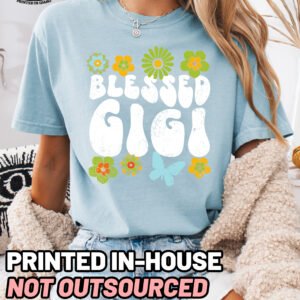 Blessed Gigi Boho Retro Shirt Comfort Colors Grandma Tee - Image 8
