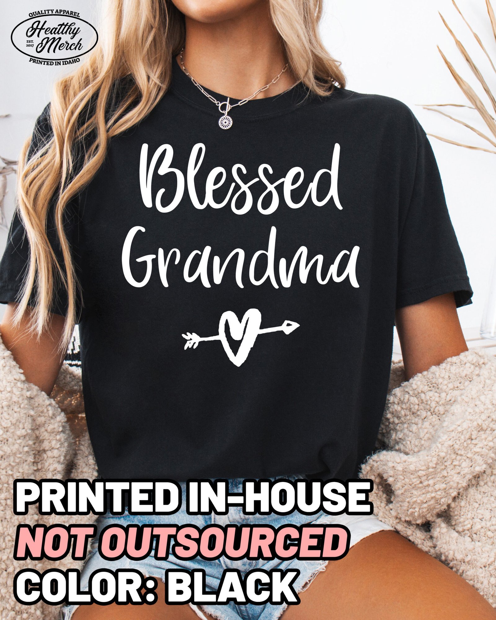 Blessed Grandma Shirt Comfort Colors Tee - Image 6