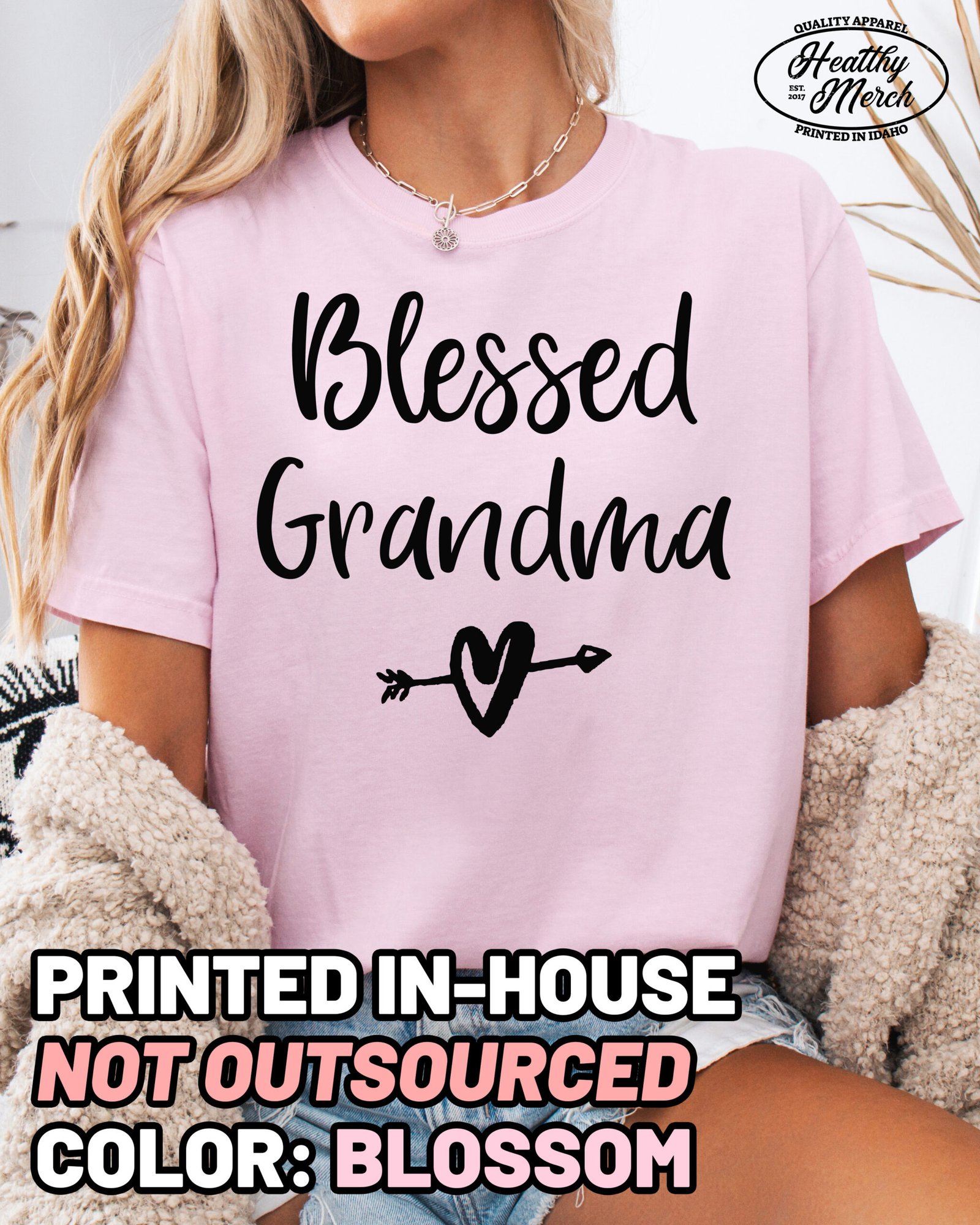 Blessed Grandma Shirt Comfort Colors Tee - Image 8