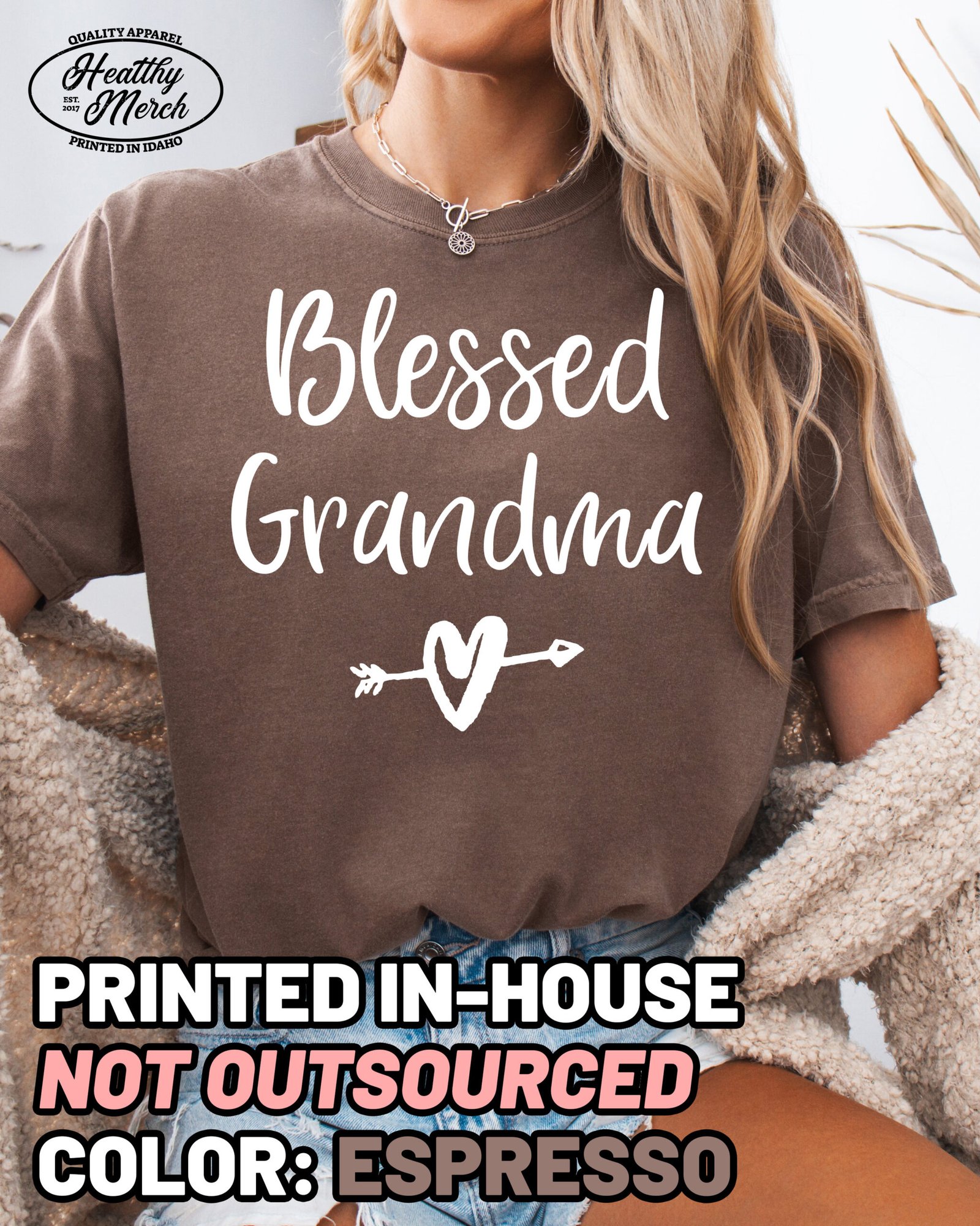 Blessed Grandma Shirt Comfort Colors Tee - Image 4
