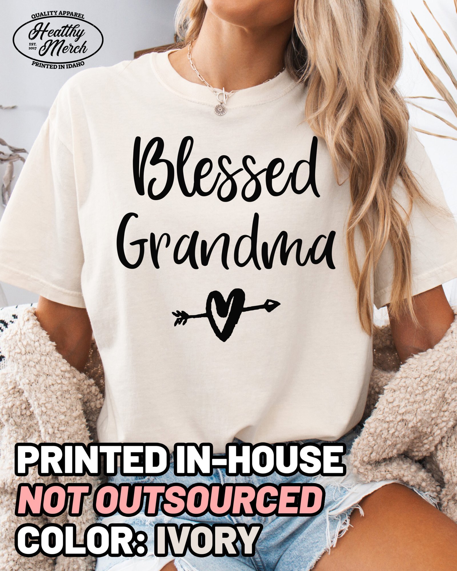 Blessed Grandma Shirt Comfort Colors Tee - Image 5