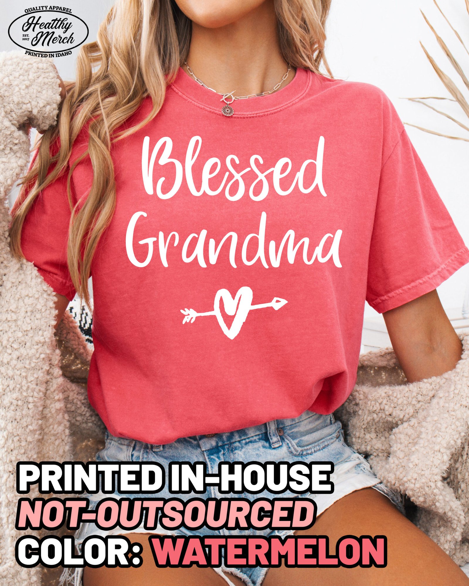 Blessed Grandma Shirt Comfort Colors Tee - Image 9