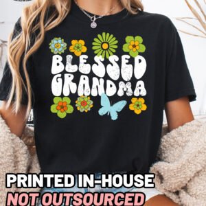 Retro Blessed Grandma Shirt Comfort Colors Tee - Image 4