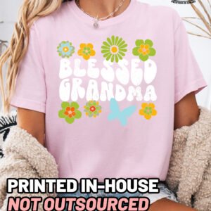 Retro Blessed Grandma Shirt Comfort Colors Tee - Image 6