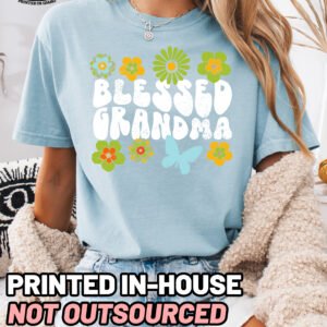 Retro Blessed Grandma Shirt Comfort Colors Tee - Image 5