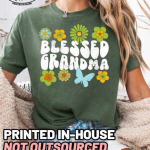 Retro Blessed Grandma Shirt Comfort Colors Tee - Image 9