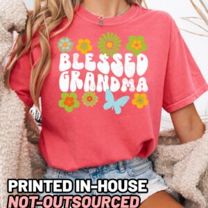 Retro Blessed Grandma Shirt Comfort Colors Tee - Image 7