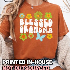 Retro Blessed Grandma Shirt Comfort Colors Tee - Image 8