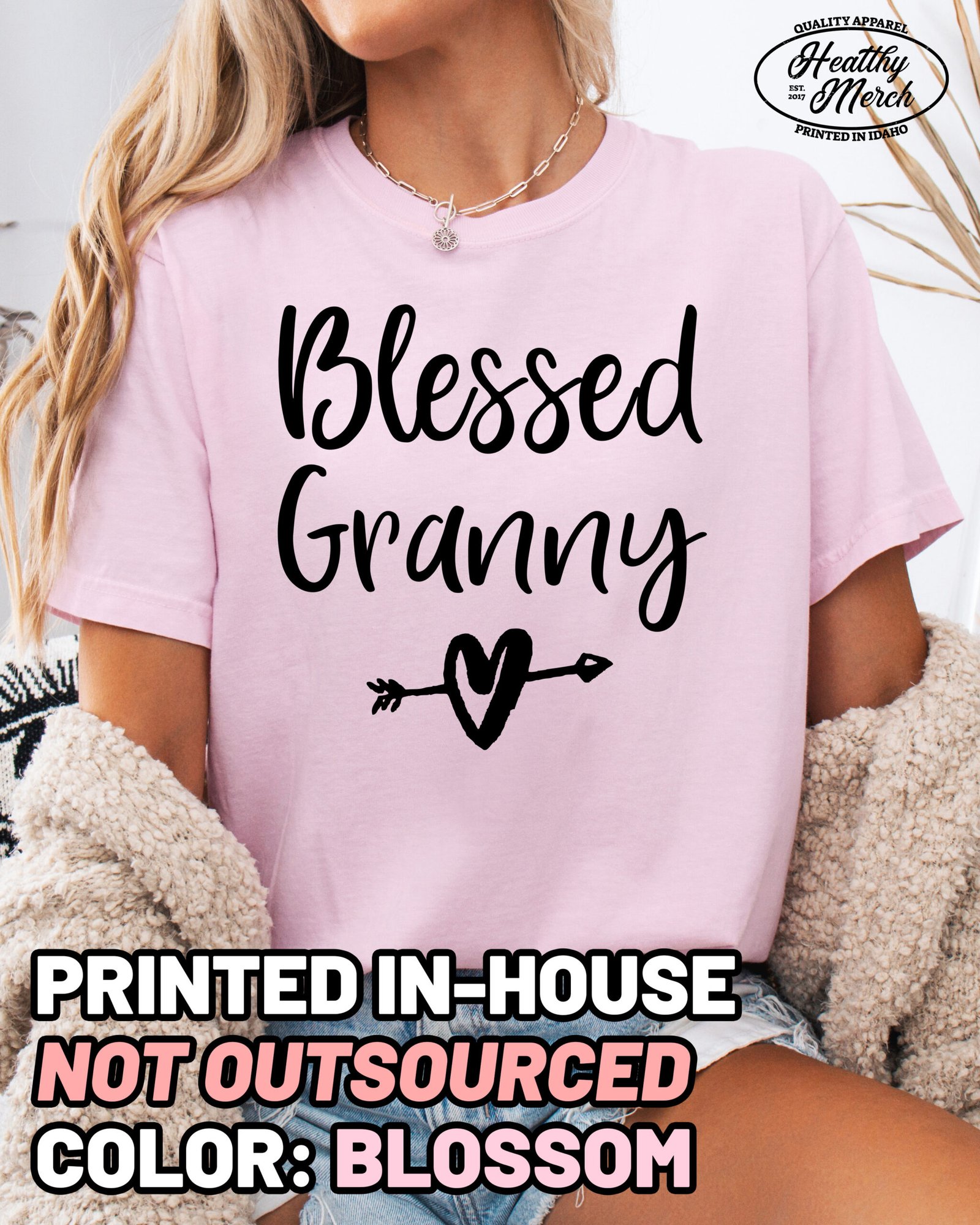 Blessed Granny Shirt Comfort Colors Grandma Tee - Image 8