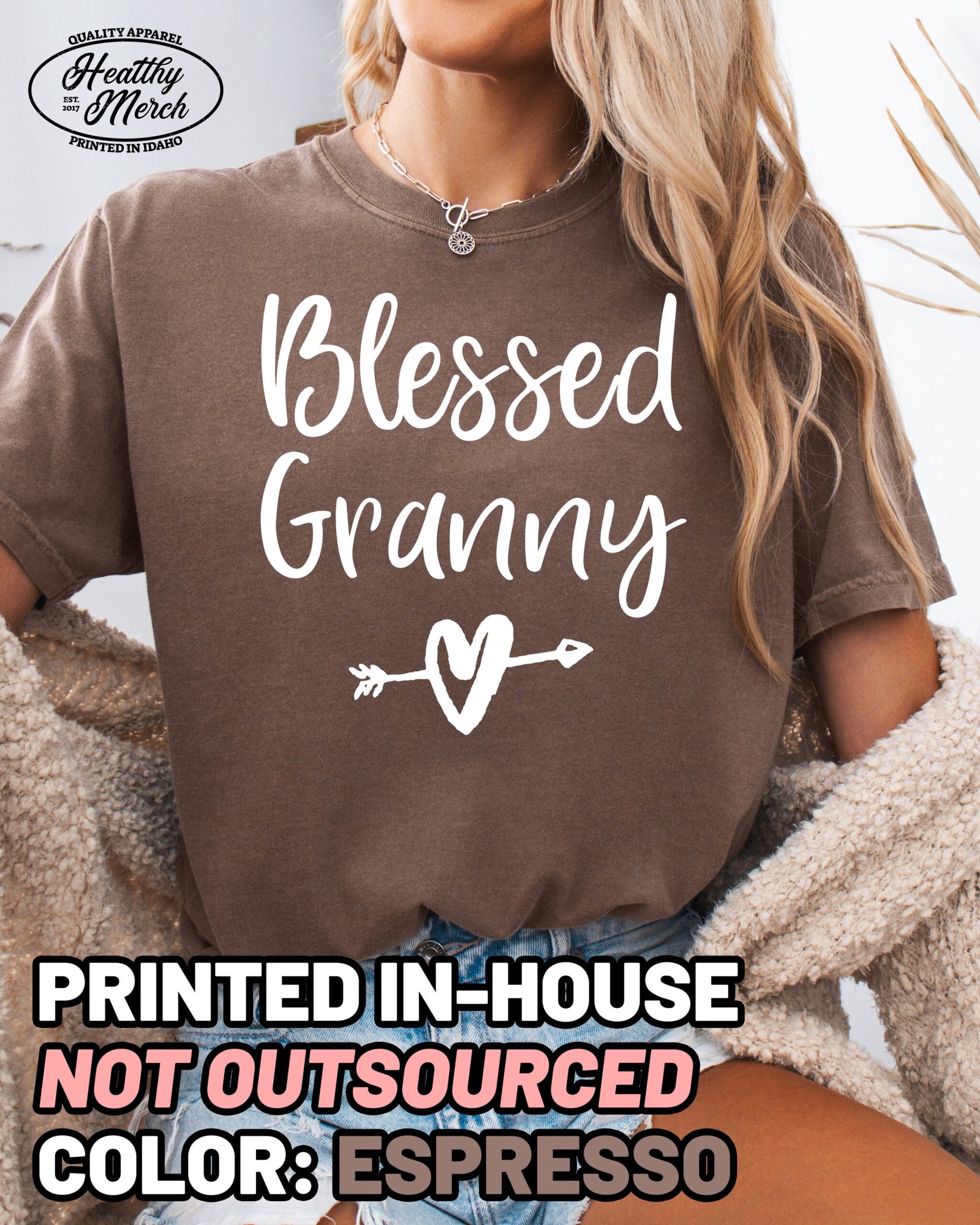 Blessed Granny Shirt Comfort Colors Grandma Tee - Image 4