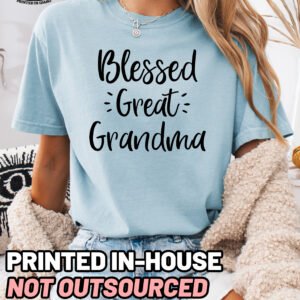 Blessed Great Grandma Shirt Comfort Colors Tee - Image 4