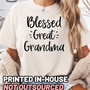 Blessed Great Grandma Shirt Comfort Colors Tee - Image 10