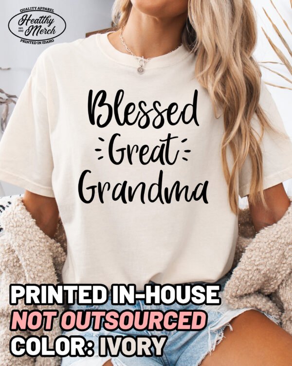 Blessed Great Grandma Shirt Comfort Colors Tee