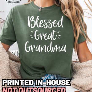 Blessed Great Grandma Shirt Comfort Colors Tee - Image 8