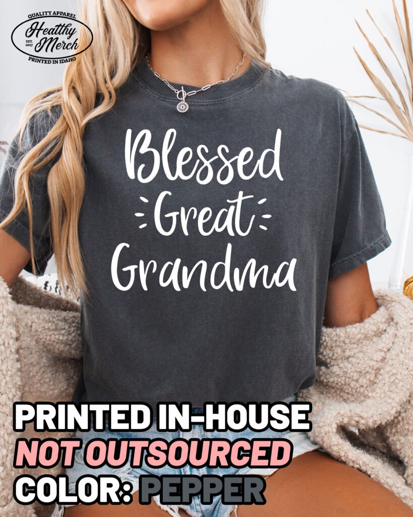 Blessed Great Grandma Shirt Comfort Colors Tee