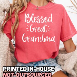 Blessed Great Grandma Shirt Comfort Colors Tee - Image 6