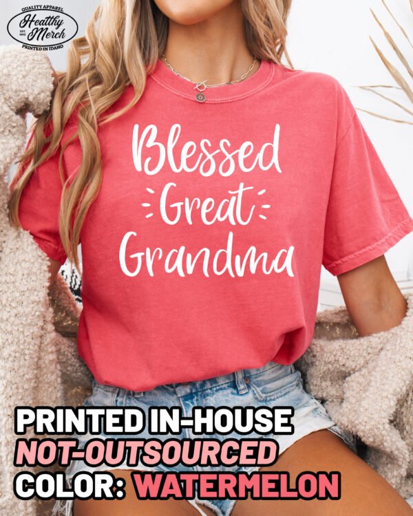 Blessed Great Grandma Shirt Comfort Colors Tee