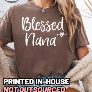 Blessed Nana Shirt Comfort Colors Grandma Tee - Image 11
