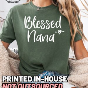 Blessed Nana Shirt Comfort Colors Grandma Tee - Image 10