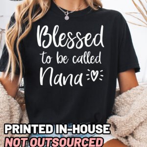 Blessed to be Called Nana Shirt Comfort Colors Grandma Tee - Image 10