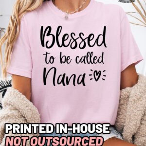 Blessed to be Called Nana Shirt Comfort Colors Grandma Tee - Image 4