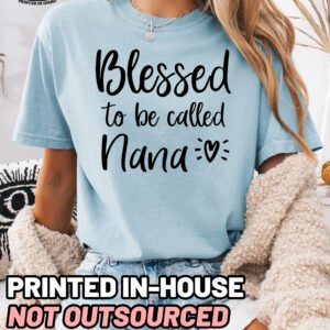 Blessed to be Called Nana Shirt Comfort Colors Grandma Tee - Image 11