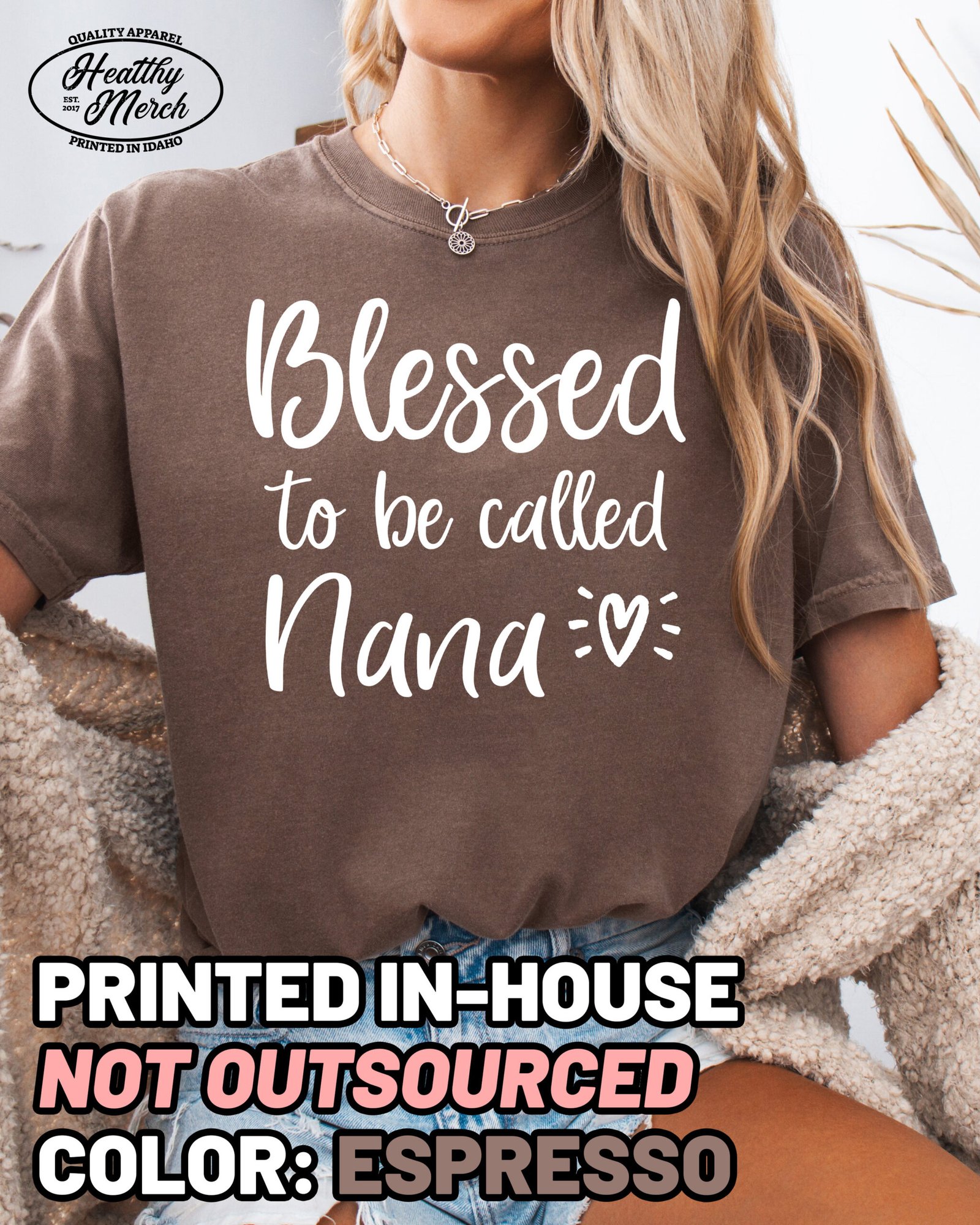 Blessed to be Called Nana Shirt Comfort Colors Grandma Tee - Image 8