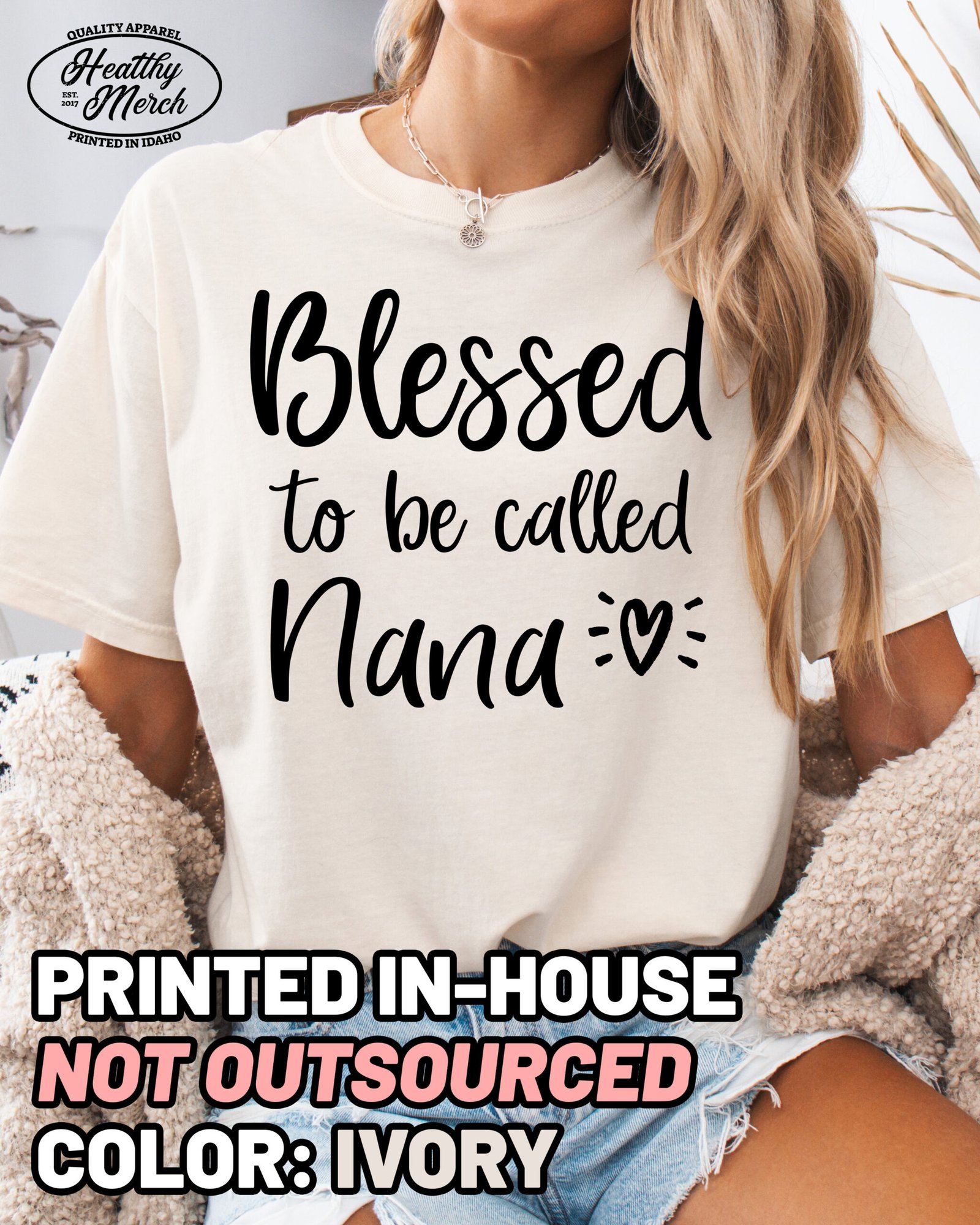 Blessed to be Called Nana Shirt Comfort Colors Grandma Tee - Image 9