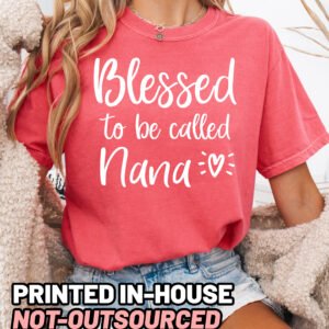 Blessed to be Called Nana Shirt Comfort Colors Grandma Tee - Image 5