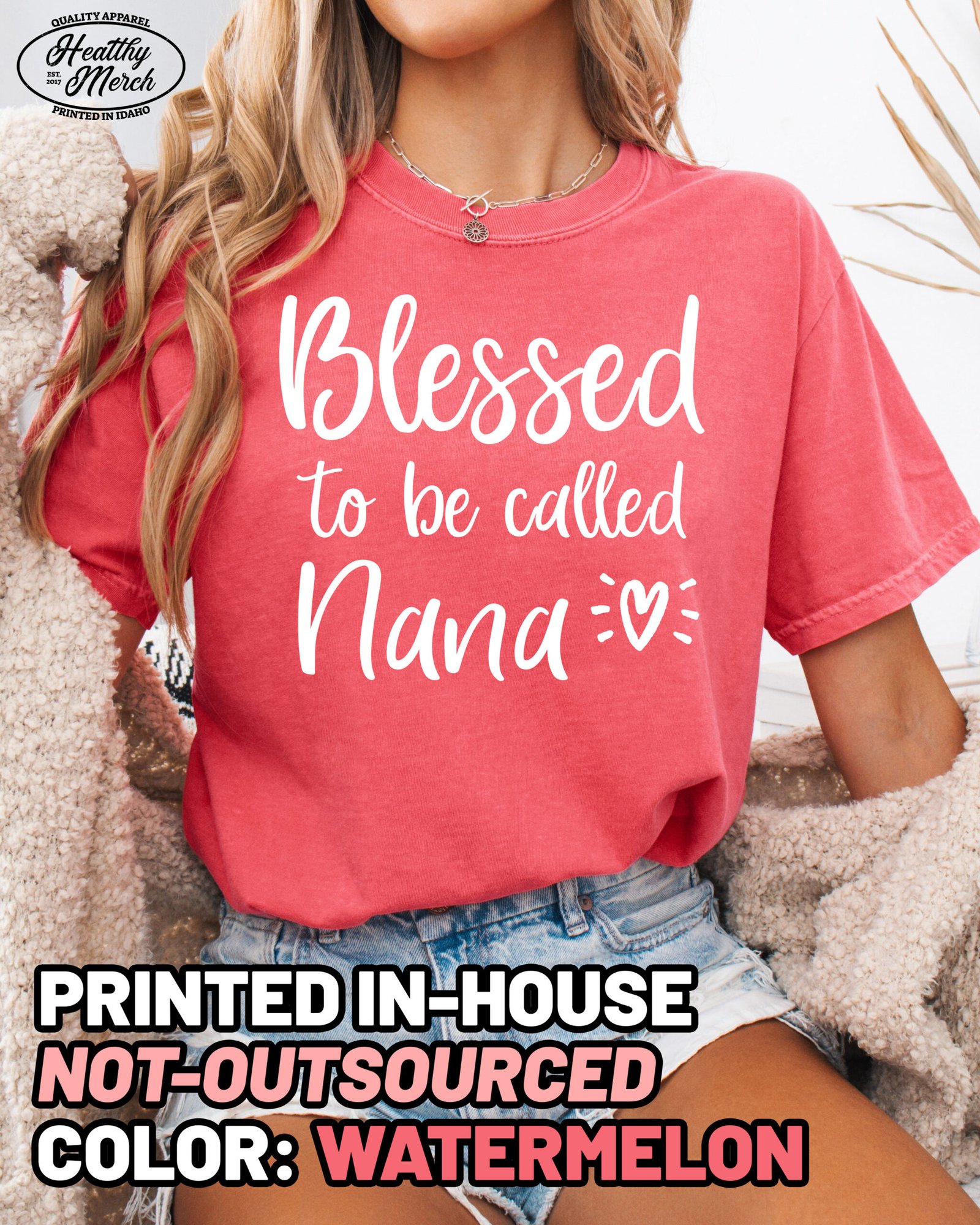 Blessed to be Called Nana Shirt Comfort Colors Grandma Tee - Image 5