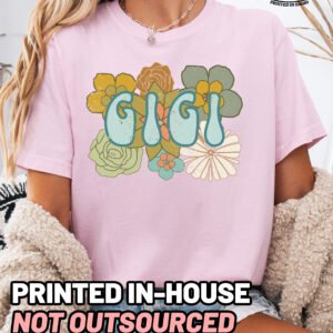 Boho Flowers Gigi Shirt Comfort Colors Grandma Tee - Image 9