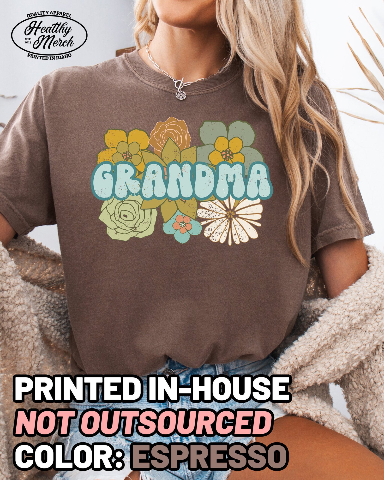 BOHO Retro Grandma Shirt Comfort Colors Tee - Image 10