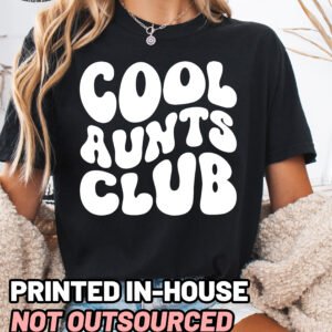 Retro Cool Aunts Club Shirt Comfort Colors Auntie T-Shirt - Image 5