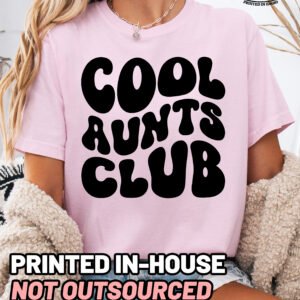 Retro Cool Aunts Club Shirt Comfort Colors Auntie T-Shirt - Image 7