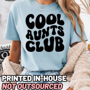 Retro Cool Aunts Club Shirt Comfort Colors Auntie T-Shirt - Image 6